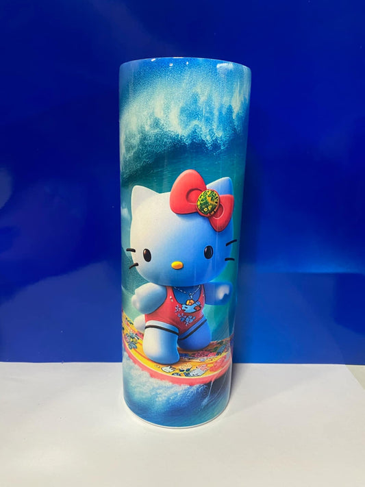 20oz Surfing Kitty Tumbler