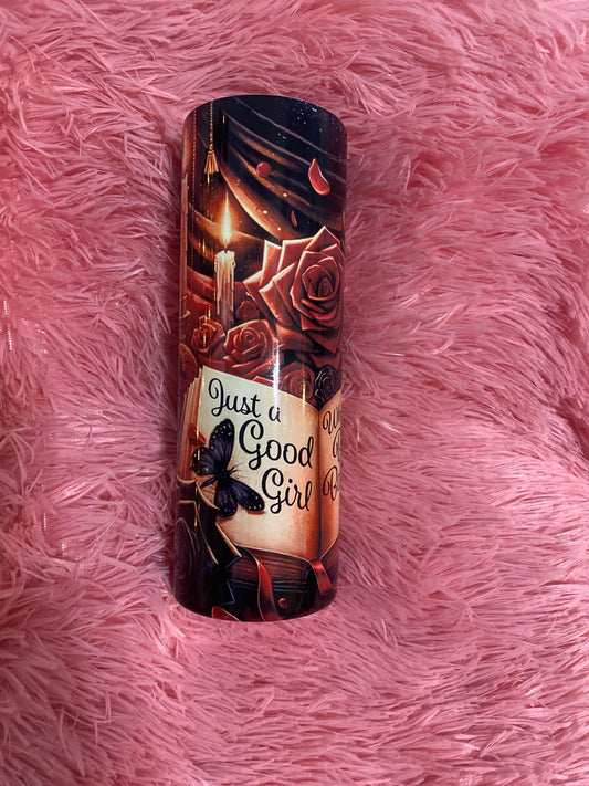 20oz Good Girl/Bad books Reading Tumbler