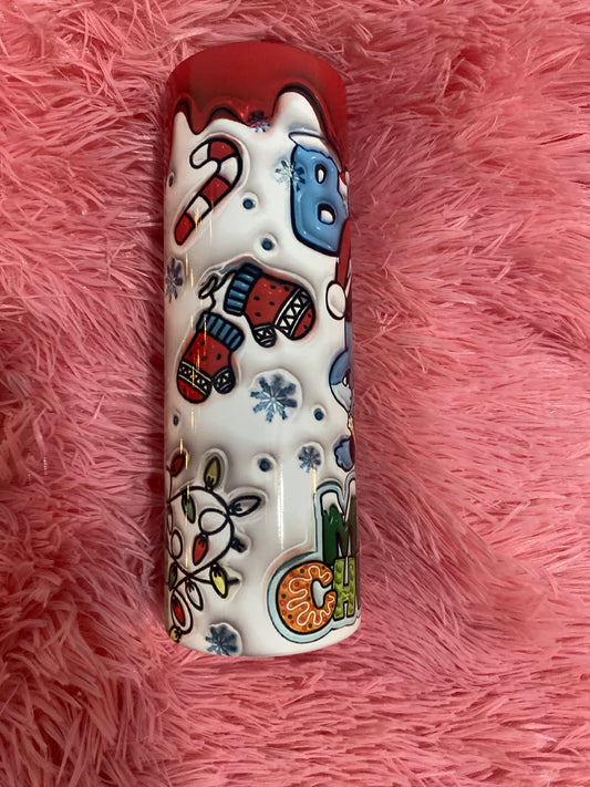 20oz Christmas bluey 3D Tumbler