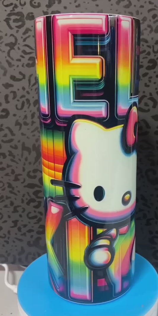 20oz Rainbow Kitty Tumbler